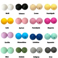 Silikon Rillenperlen 15mm